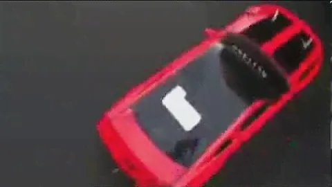 New bright rc mustang on backyard race track
