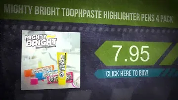 Mighty Bright Toophpaste Highlighter Pens 4 Pack