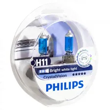 ЛАМПА НАКАЛИВАНИЯ H11 12V 55W PHILIPS CRYSTAL VISION BRIGHT WHITE LIGHT 12362CVSM
