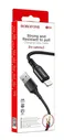 Кабель Lightning 8-pin - USB Borofone BX54 Ultra bright, тканевый черный 1м
