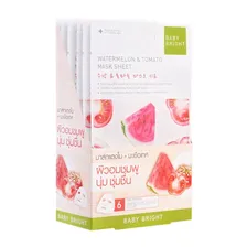 Baby Bright тканевая маска для лица с арбузом и томатом упаковка 6 шт / Baby Bright Water Melon &amp; Tometo Essence Tissues Mask pack 6 pcs