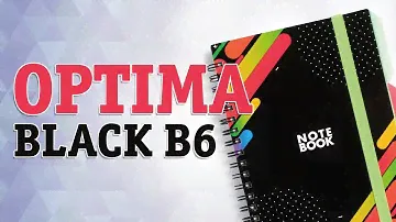 Блокнот Optima Black B6 спіраль з роздільниками 100 аркушів у клітинку