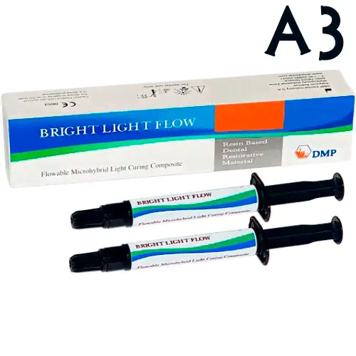 БРАЙТ ЛАЙТ ФЛОУ A2 / Bright Light Flow A2, текучий микрогибридный композитный материал, /2 шприца по 2 гр./, DMP, Греция