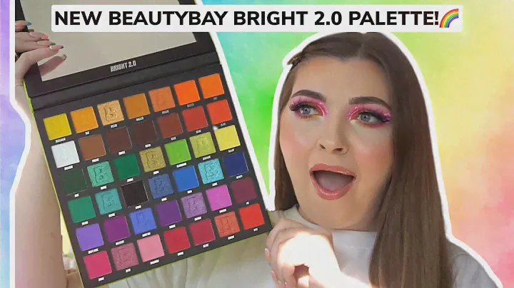 NEW BEAUTYBAY BRIGHT 2.0 PALETTE!🌈 FIRST IMPRESSIONS & SWATCHES!🌈
