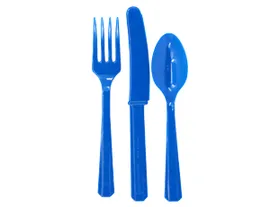 Столовые приборы пластиковые Bright Royal Blue 24 шт
