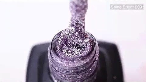 Гель-лак Kira Nails Shine Bright №009 (сиреневый с блестками), 6 мл