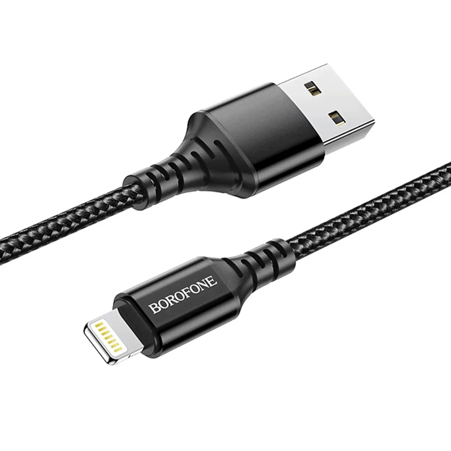 Кабель USB - Apple lightning Borofone BX54 Ultra bright 100см 2,4A (black)-4