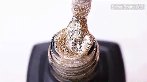 Гель-лак Kira Nails Shine Bright №005 (золото с блестками), 6 мл