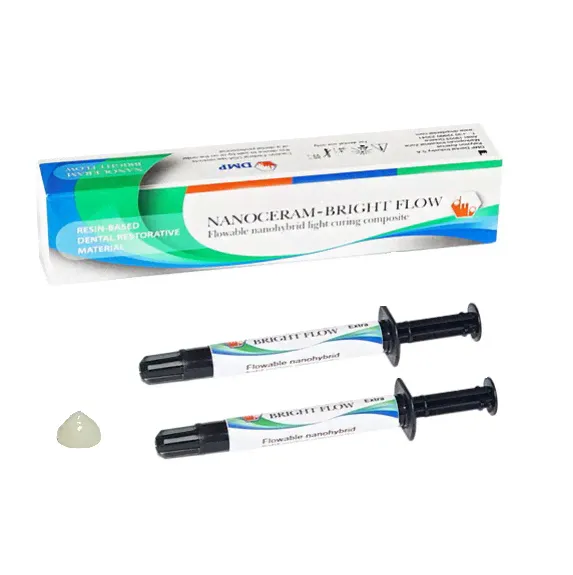 Наноцерам Брайт Флоу / NanoCeram Bright Flow ОА2 наногибридный текучий композит, 2шприца х 2г (DMP Dental)-0