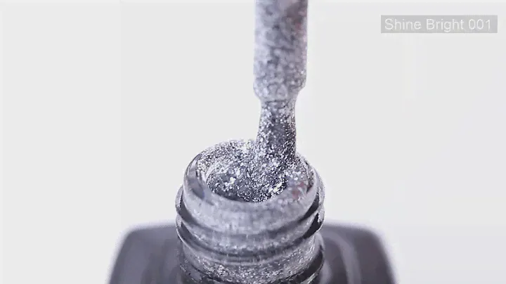 Гель-лак Kira Nails Shine Bright №001 (серебро с блестками), 6 мл