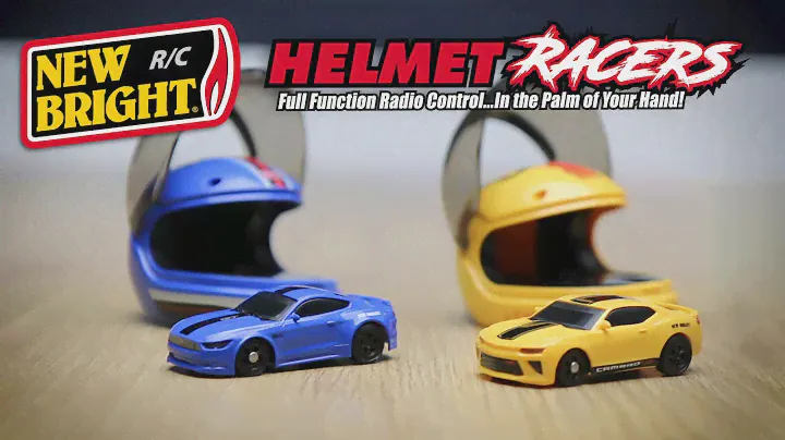 New Bright - R/C 1:64 Scale Helmet Racers - Mustang GT and Custom Camaro