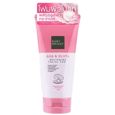ОТБЕЛИВАЮЩАЯ ПЕНКА ДЛЯ ЛИЦА BABY BRIGHT AHA &amp; GLUTA 120 гр / BABY BRIGHT AHA &amp; GLUTA WHITENING FACIAL FOAM 120G
