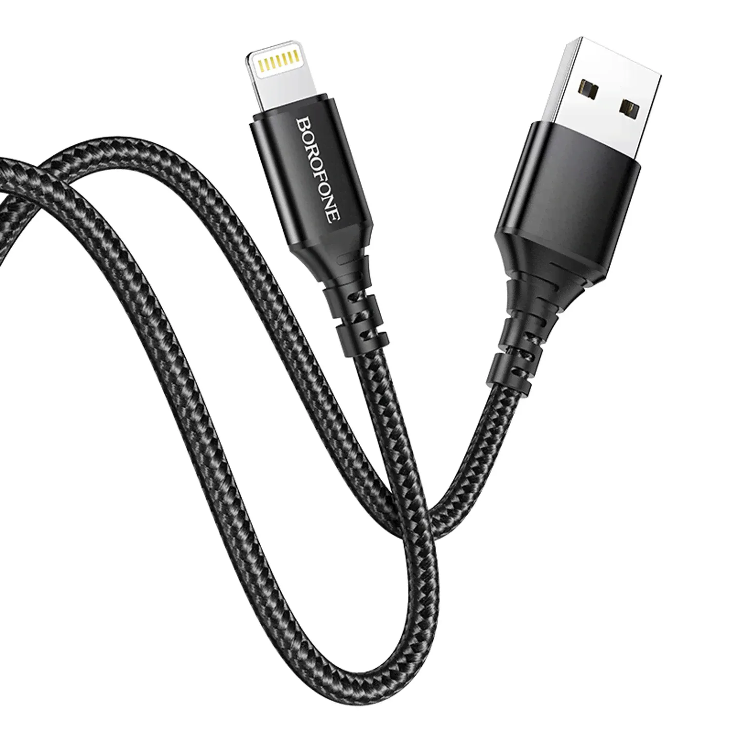 Кабель USB - Apple lightning Borofone BX54 Ultra bright 100см 2,4A (black)-0