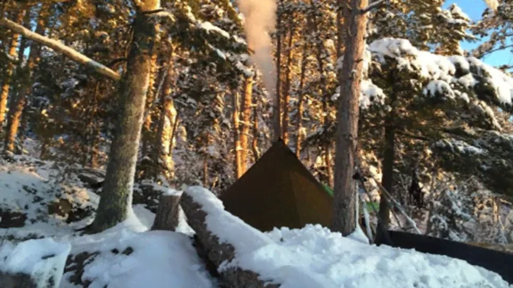 Extreme winter snow storm -35° Solo Camping 4 Days | Snowstorm Tent Inside Tent Winter Camping