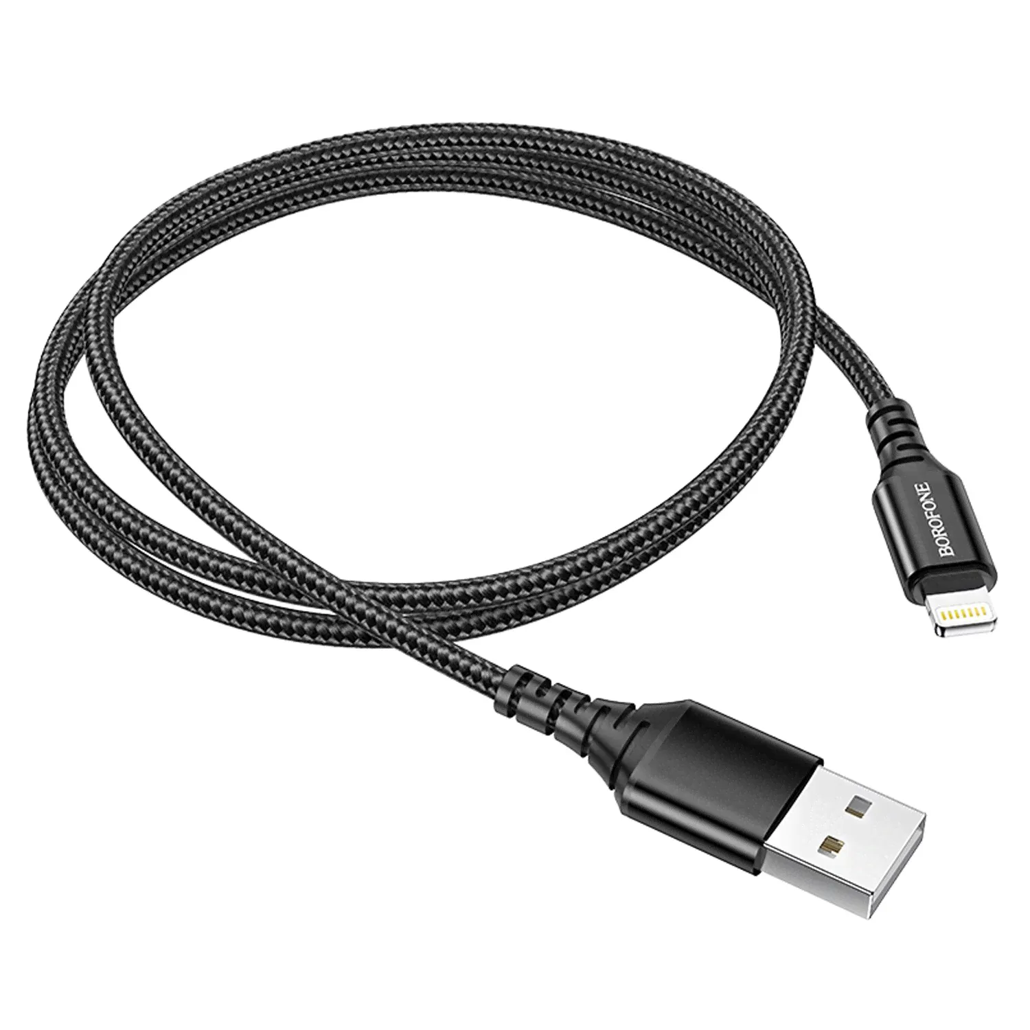 Кабель USB - Apple lightning Borofone BX54 Ultra bright 100см 2,4A (black)-2